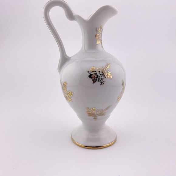 Limoges porcelain ewer,  small pitcher or vase Courting Couple - Picture 6 of 10